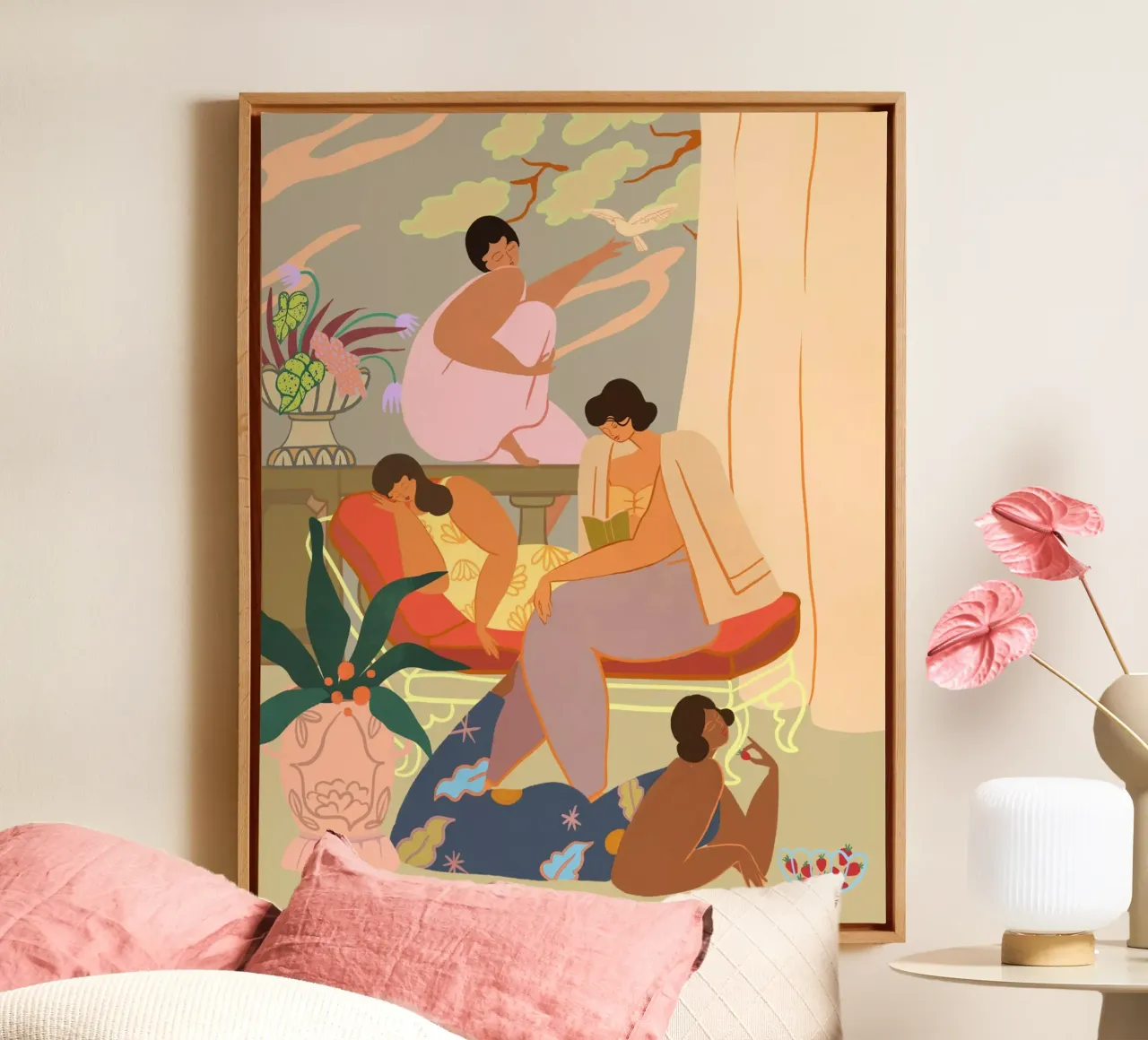 Ladies of Leisure canvas met Baklijst van Arty Guava