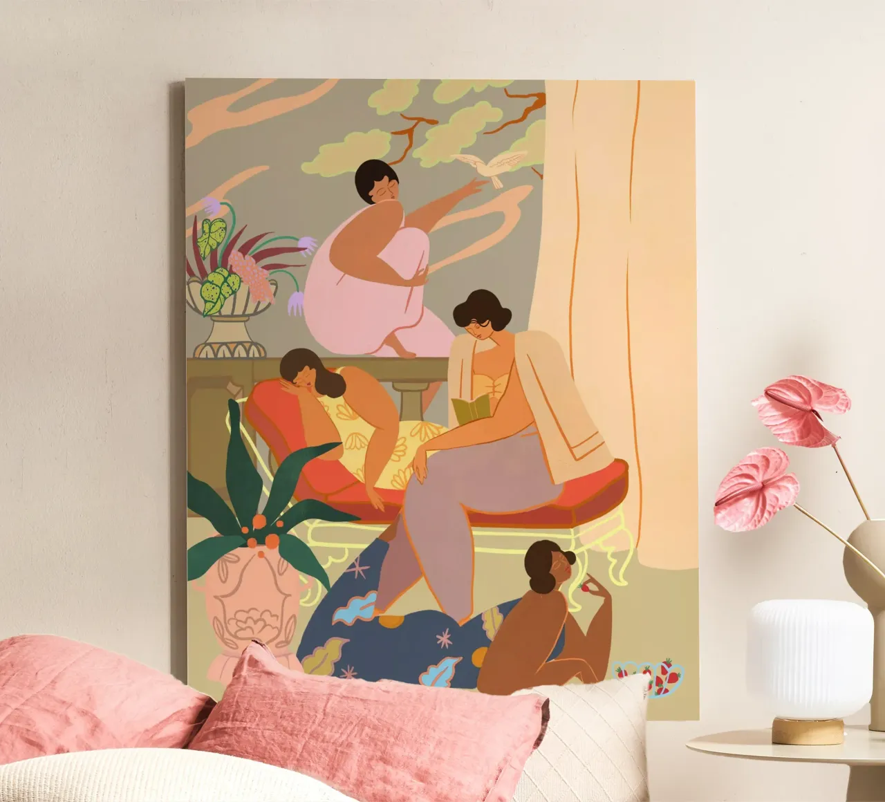 Ladies of Leisure canvas met Baklijst van Arty Guava