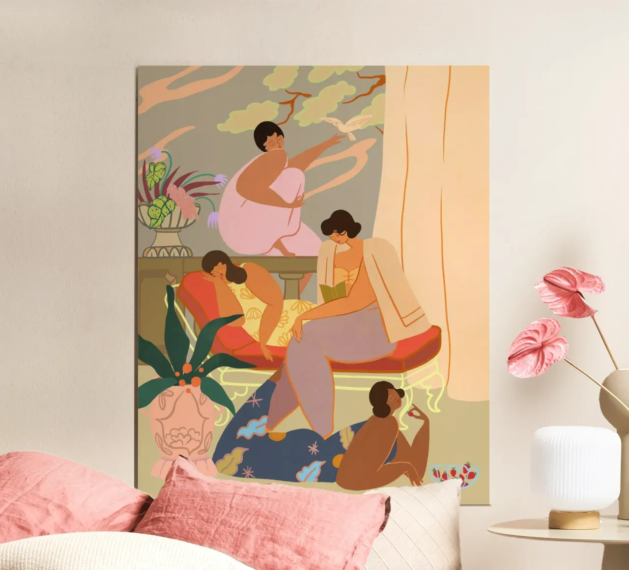 Ladies of Leisure poster con telaio in plastica da Arty Guava