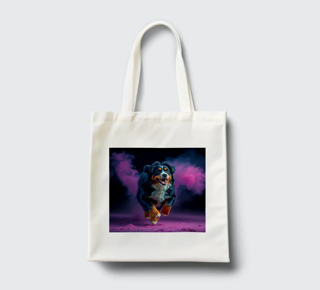 The colorful Bernese Mountain Dog #87 tote bag by Yumis.Beargang.and.Me
