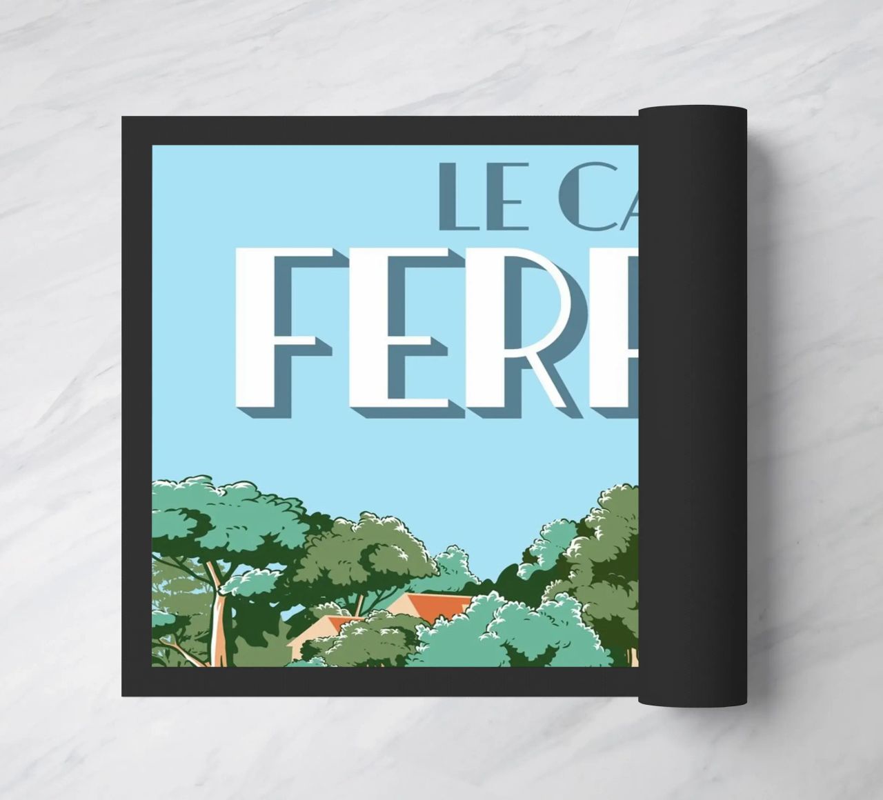 Cap Ferret Vintage Poster | French Coastal Art paillasson de Une Affaire de Filles