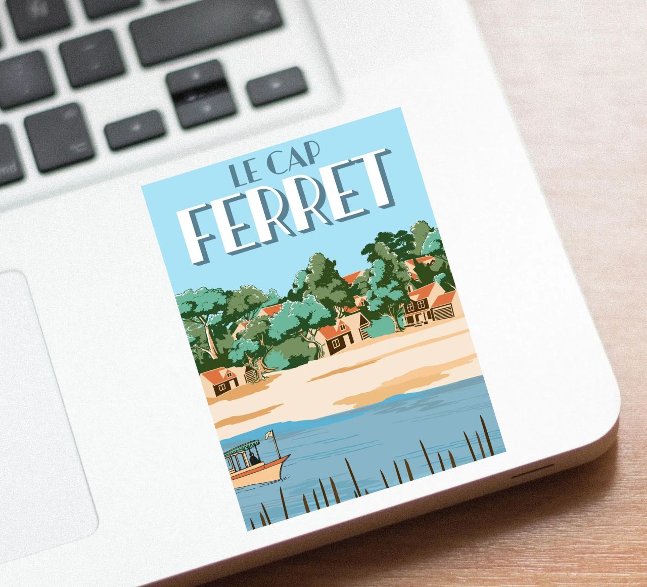 Cap Ferret Vintage Poster | French Coastal Art autocollant de Une Affaire de Filles