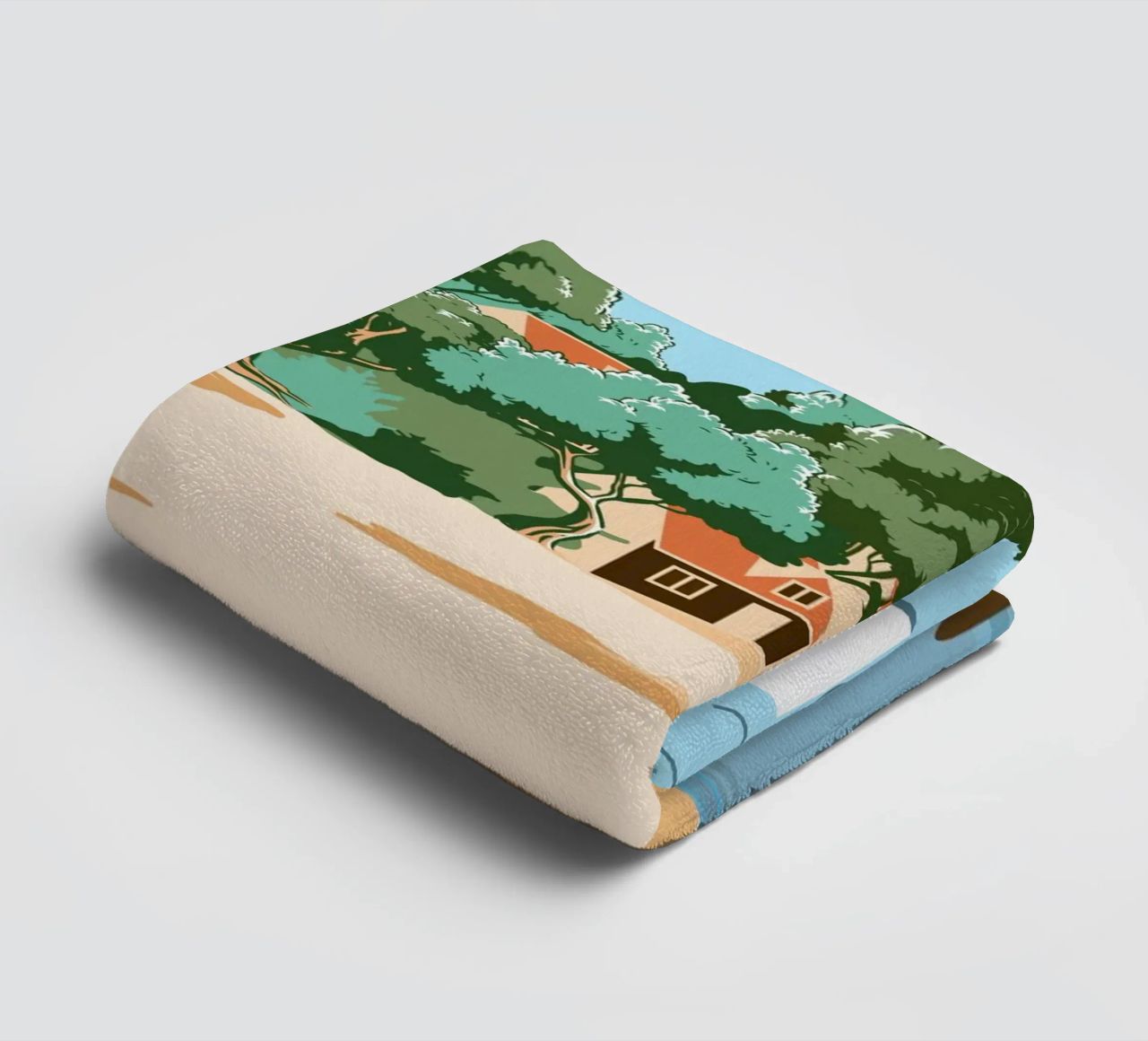 Cap Ferret Vintage Poster | French Coastal Art serviette de bain de Une Affaire de Filles