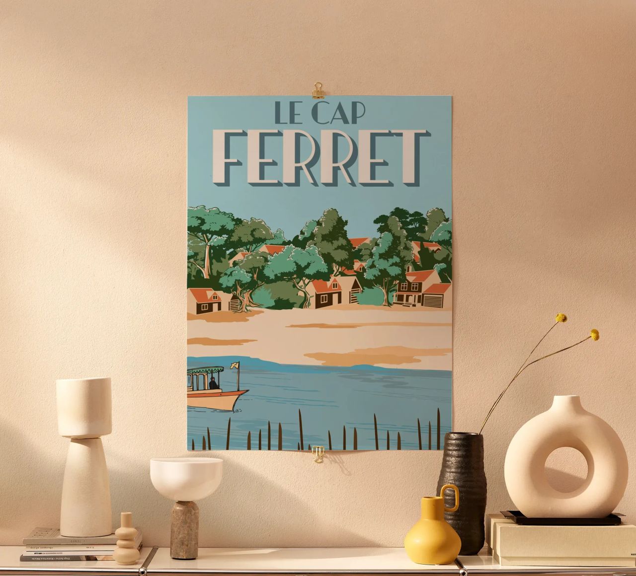 Cap Ferret Vintage Poster | French Coastal Art poster de Une Affaire de Filles