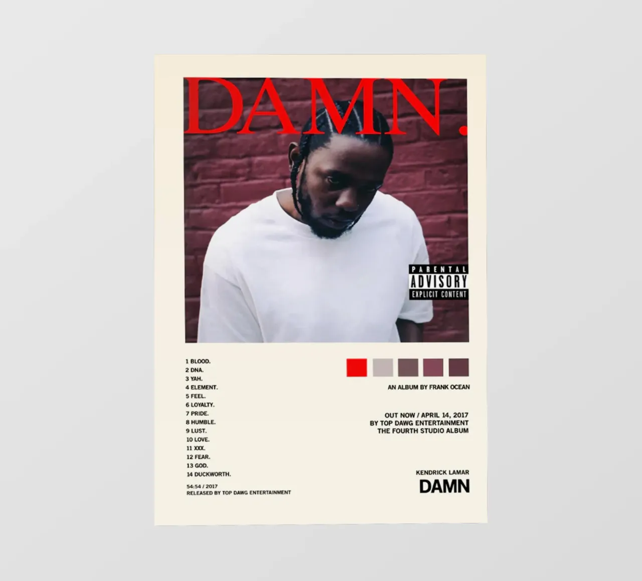 Damnn/Kendrick Lamar pellicola backlit da Attaboy Dsgn