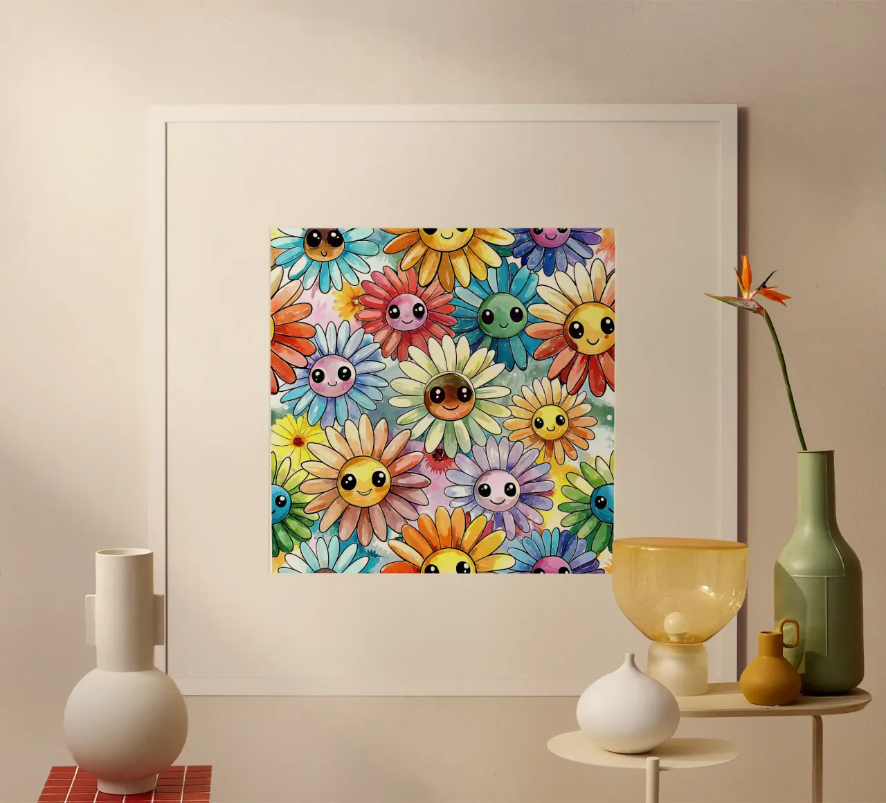 Margherite arcobaleno Kawaii poster da Happy Littles