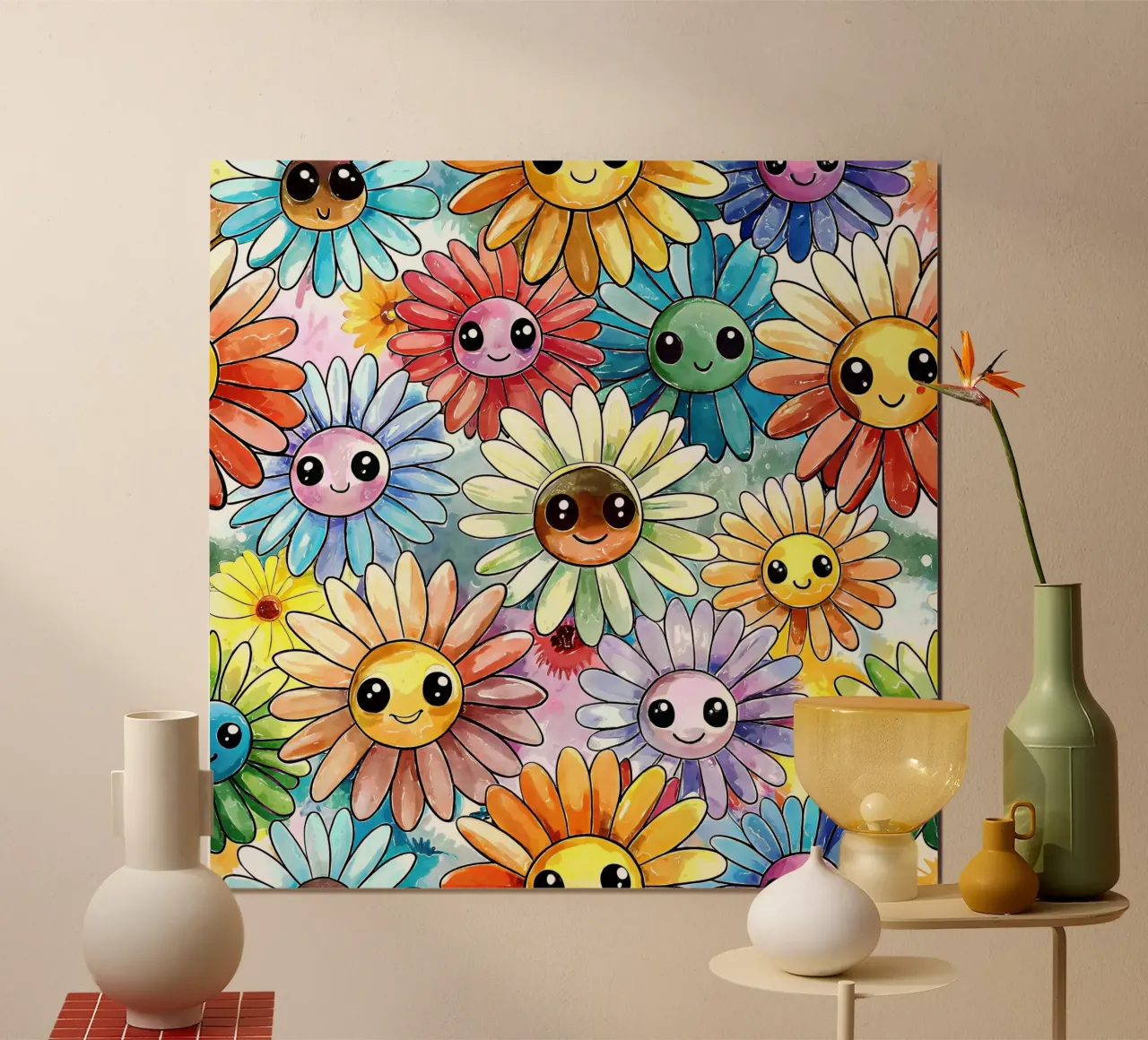 Margherite arcobaleno Kawaii poster da Happy Littles