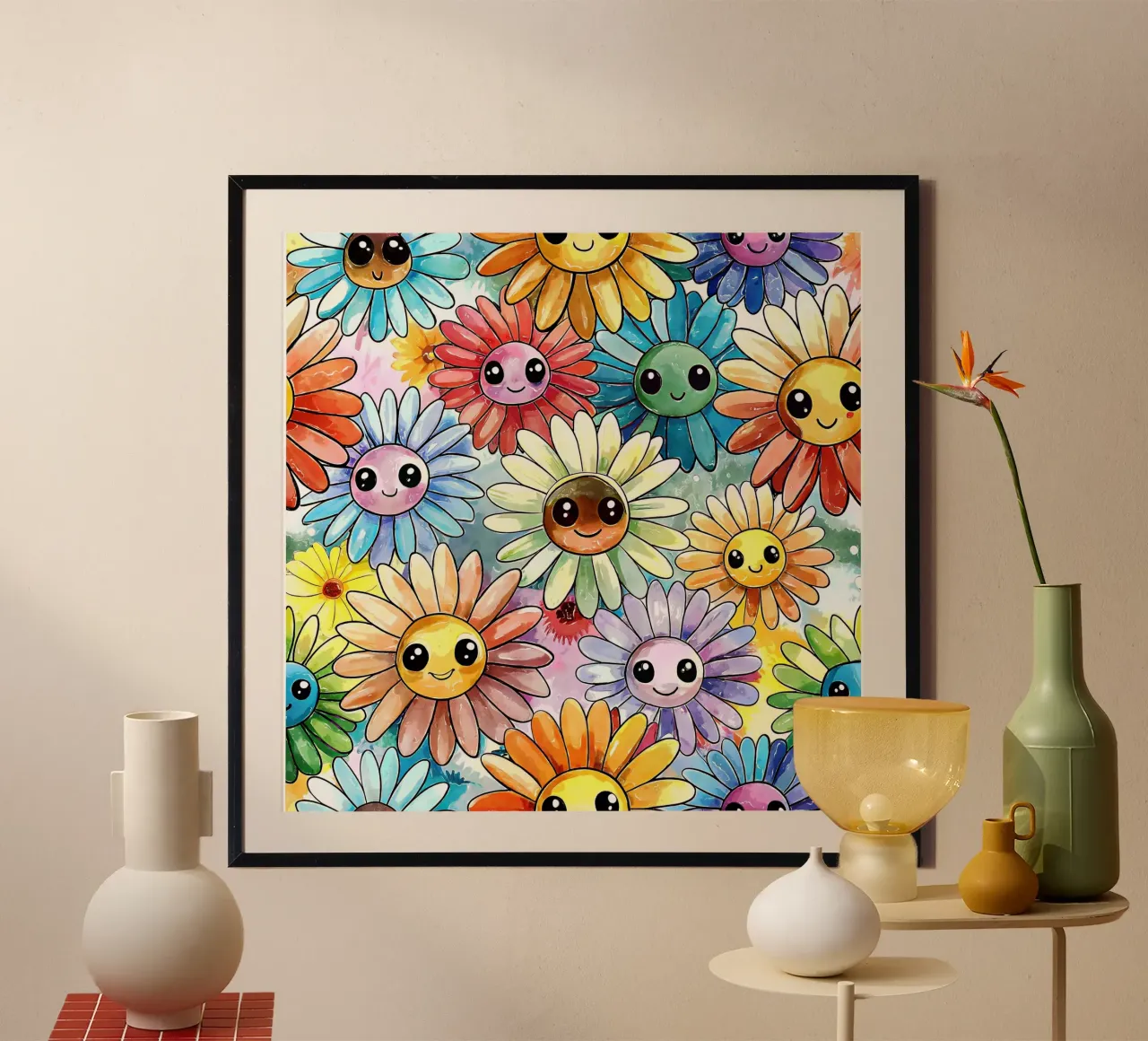 Margherite arcobaleno Kawaii poster da Happy Littles