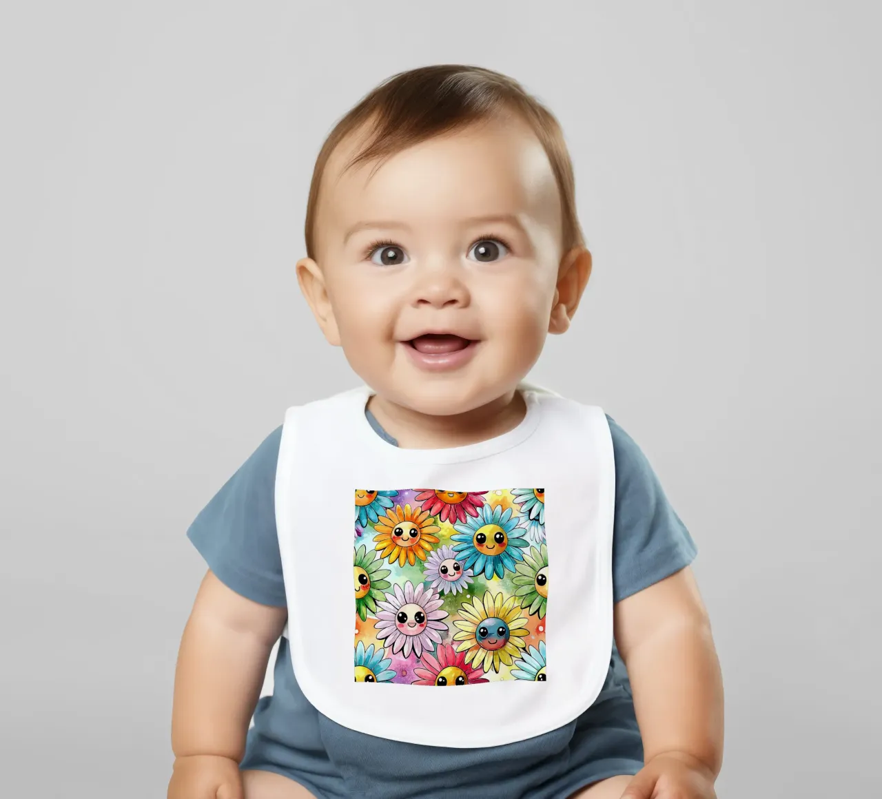 Kawaii Regenbogen Gänseblümchen Babylätzchen von Happy Littles