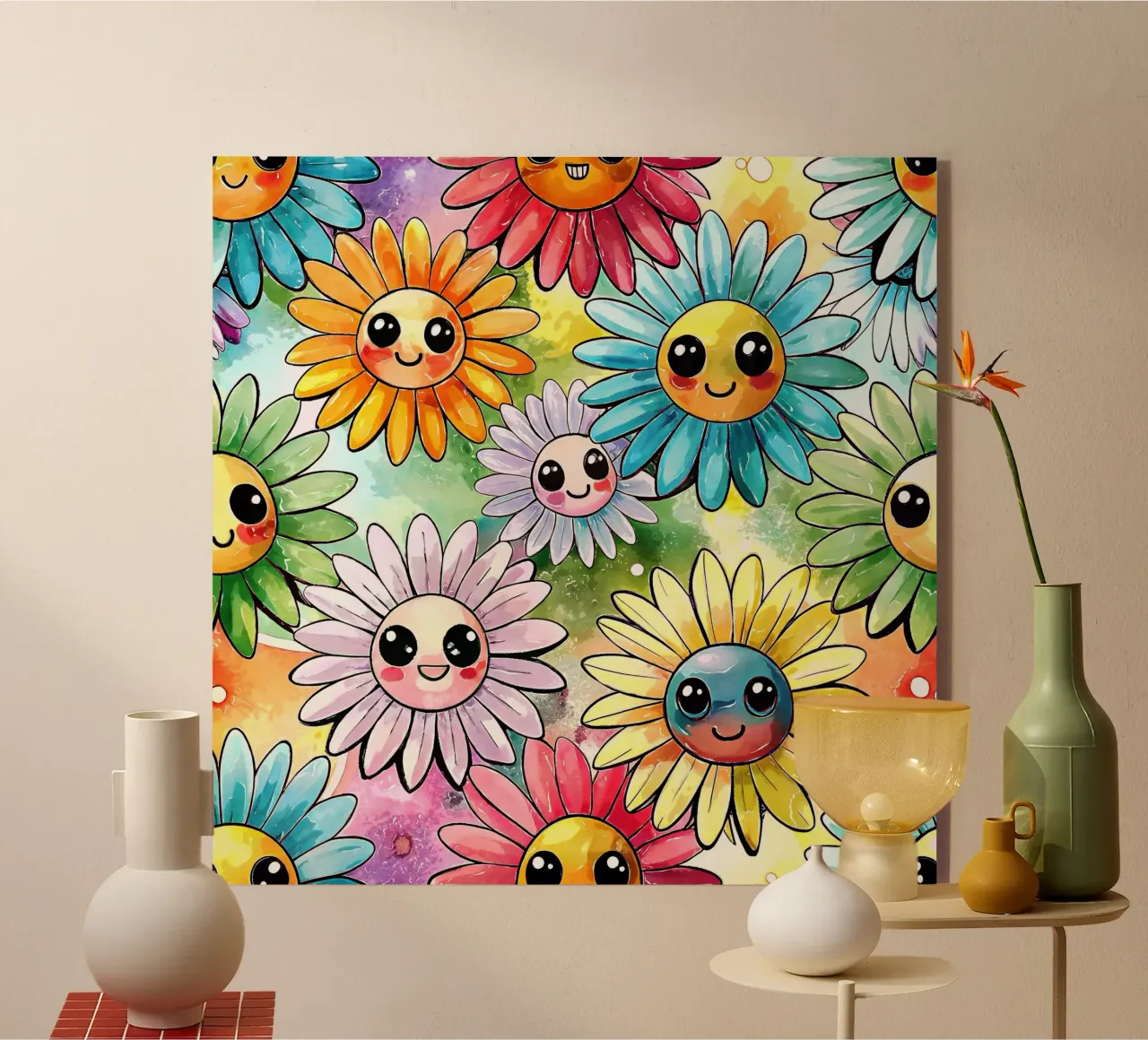 Margherite arcobaleno Kawaii plexiglass da Happy Littles