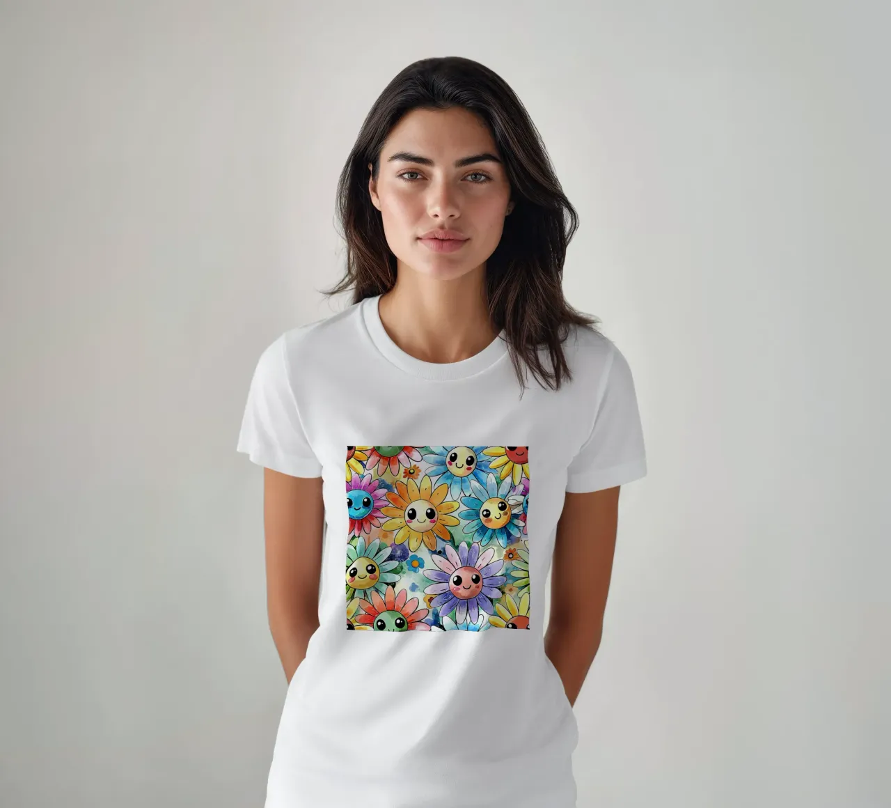 Margherite arcobaleno Kawaii t-shirt da Happy Littles