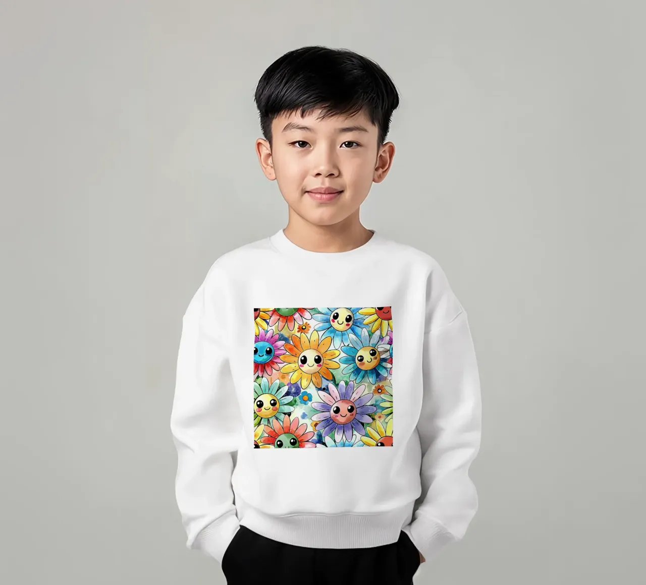 Margherite arcobaleno Kawaii felpa bambino da Happy Littles