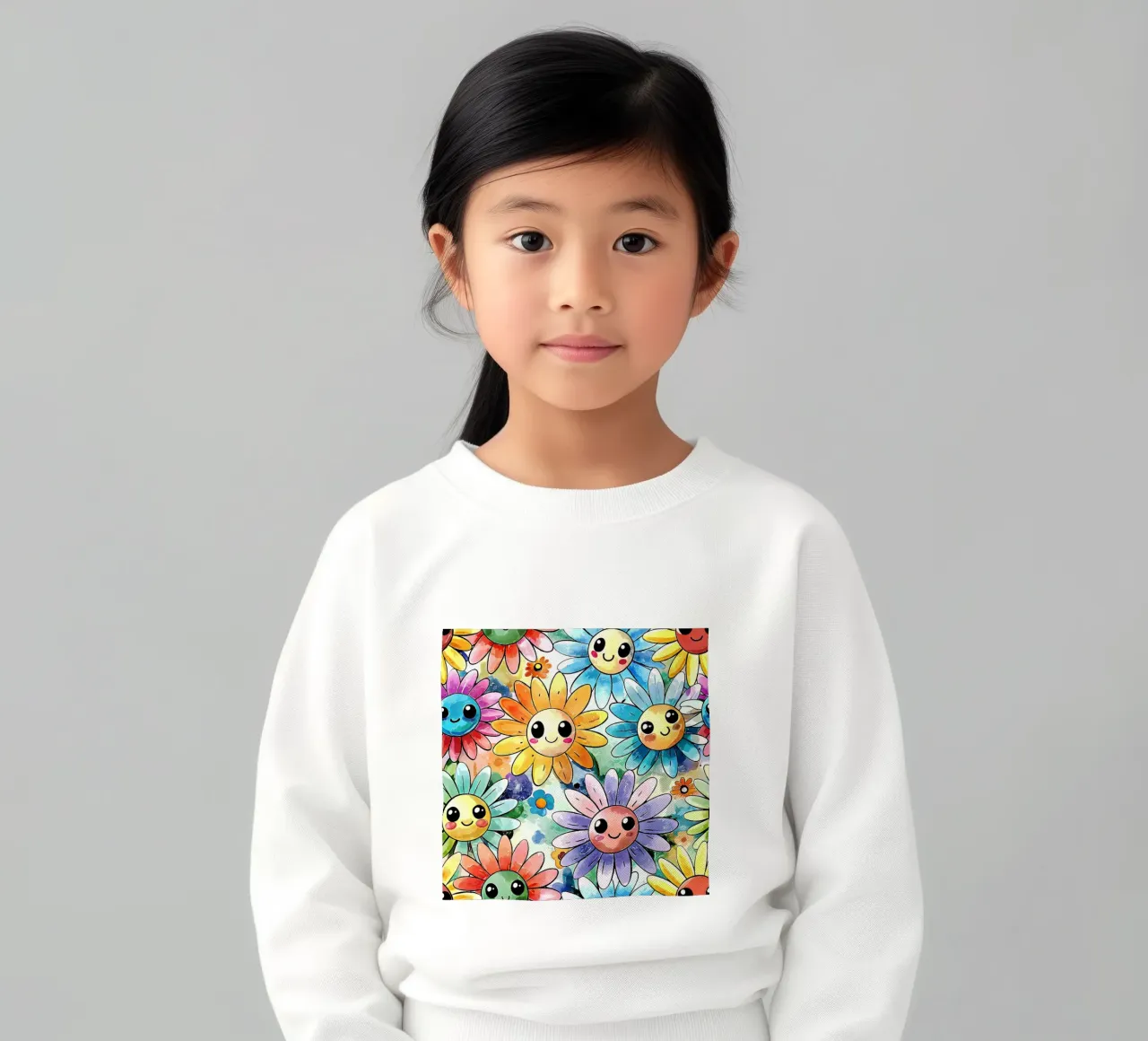 Margherite arcobaleno Kawaii felpa bambino da Happy Littles