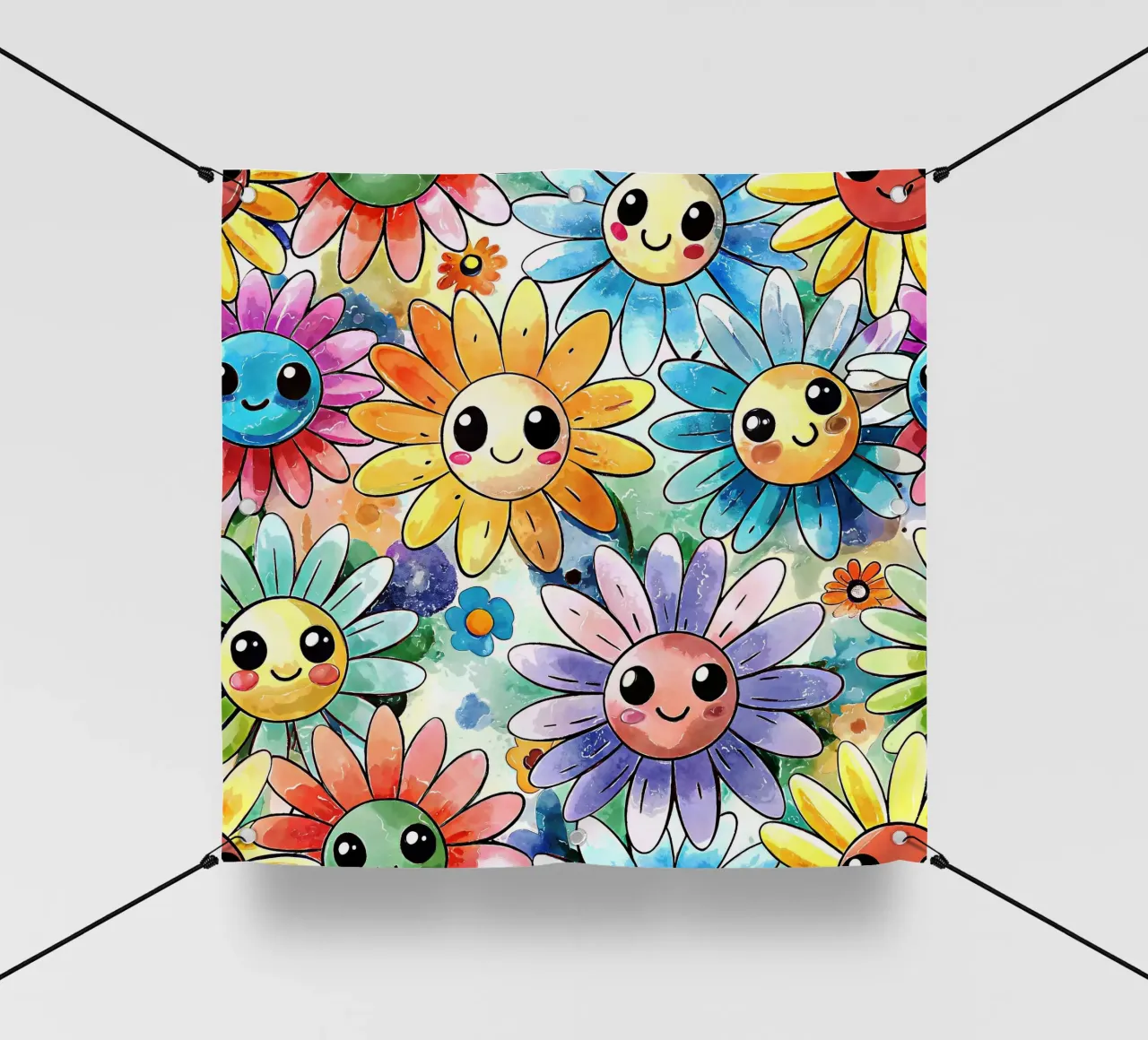 Margherite arcobaleno Kawaii telo in pvc da Happy Littles