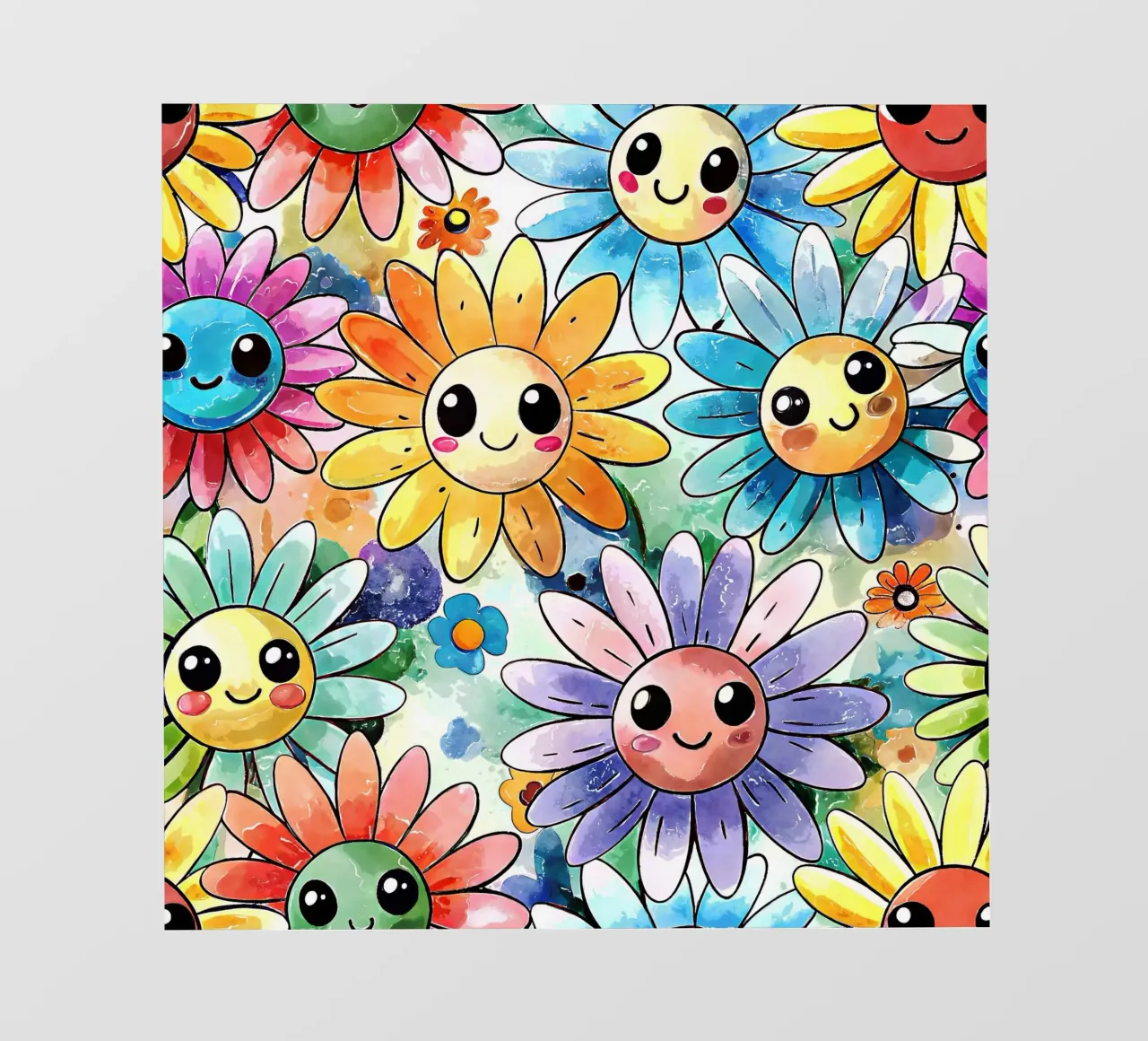 Margherite arcobaleno Kawaii telo in pvc da Happy Littles