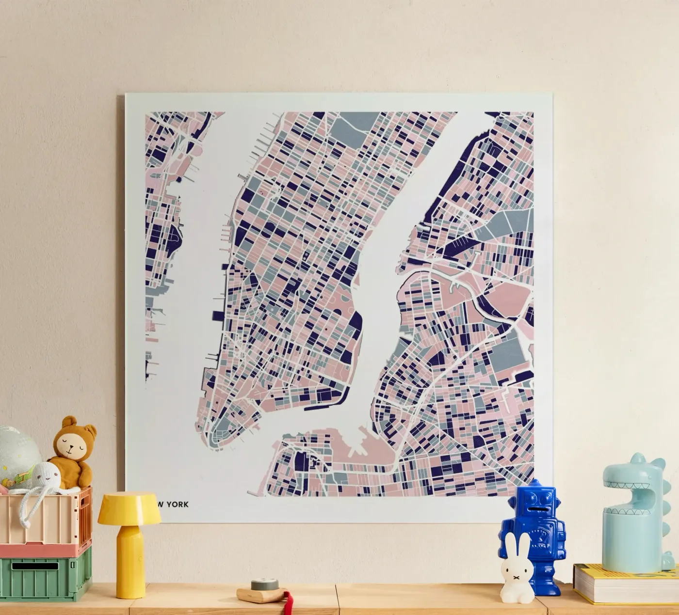 New York III plexiglass da The Cartography Collection