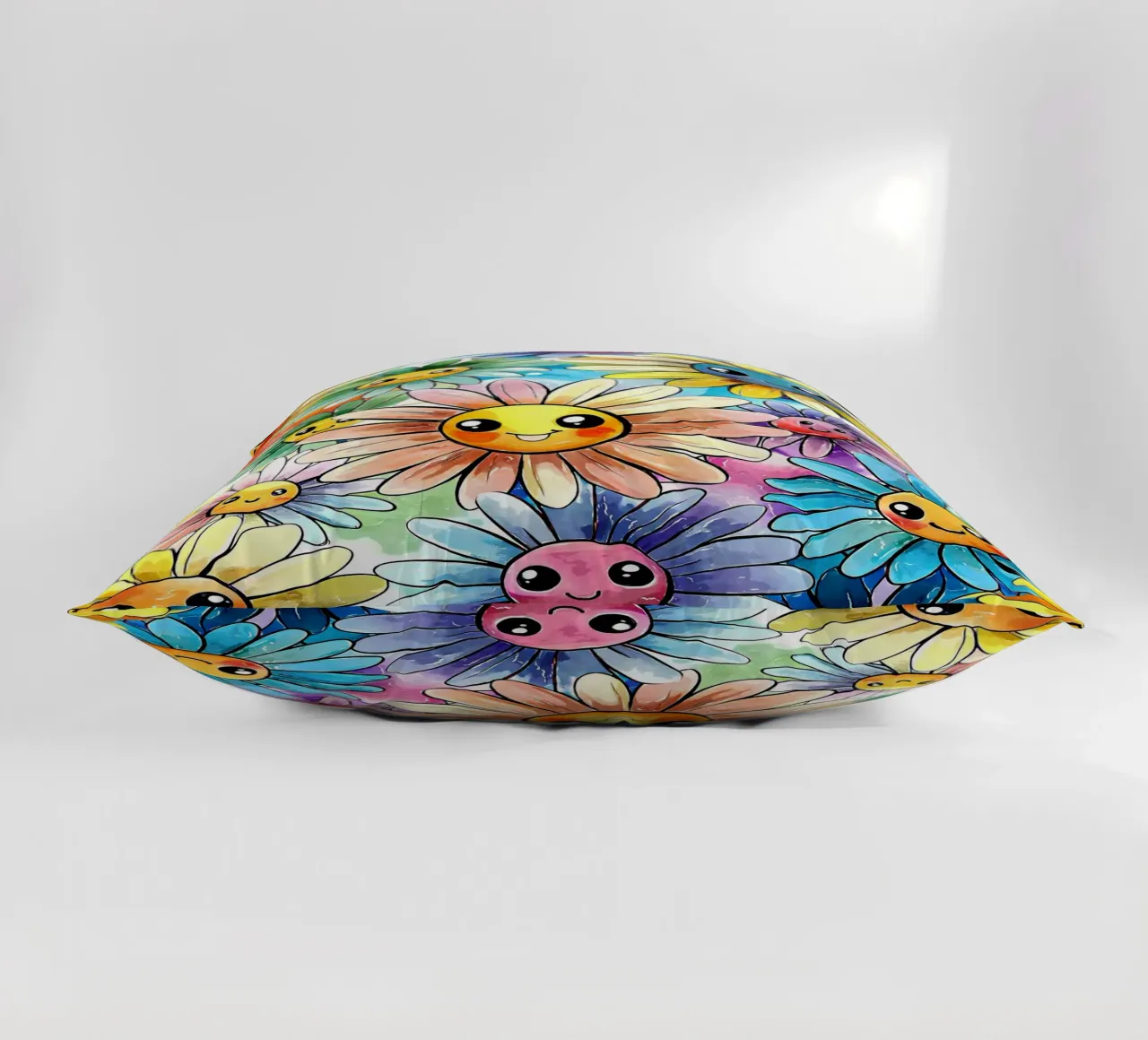 Kawaii Regenbogen Gänseblümchen Kissen von Happy Littles