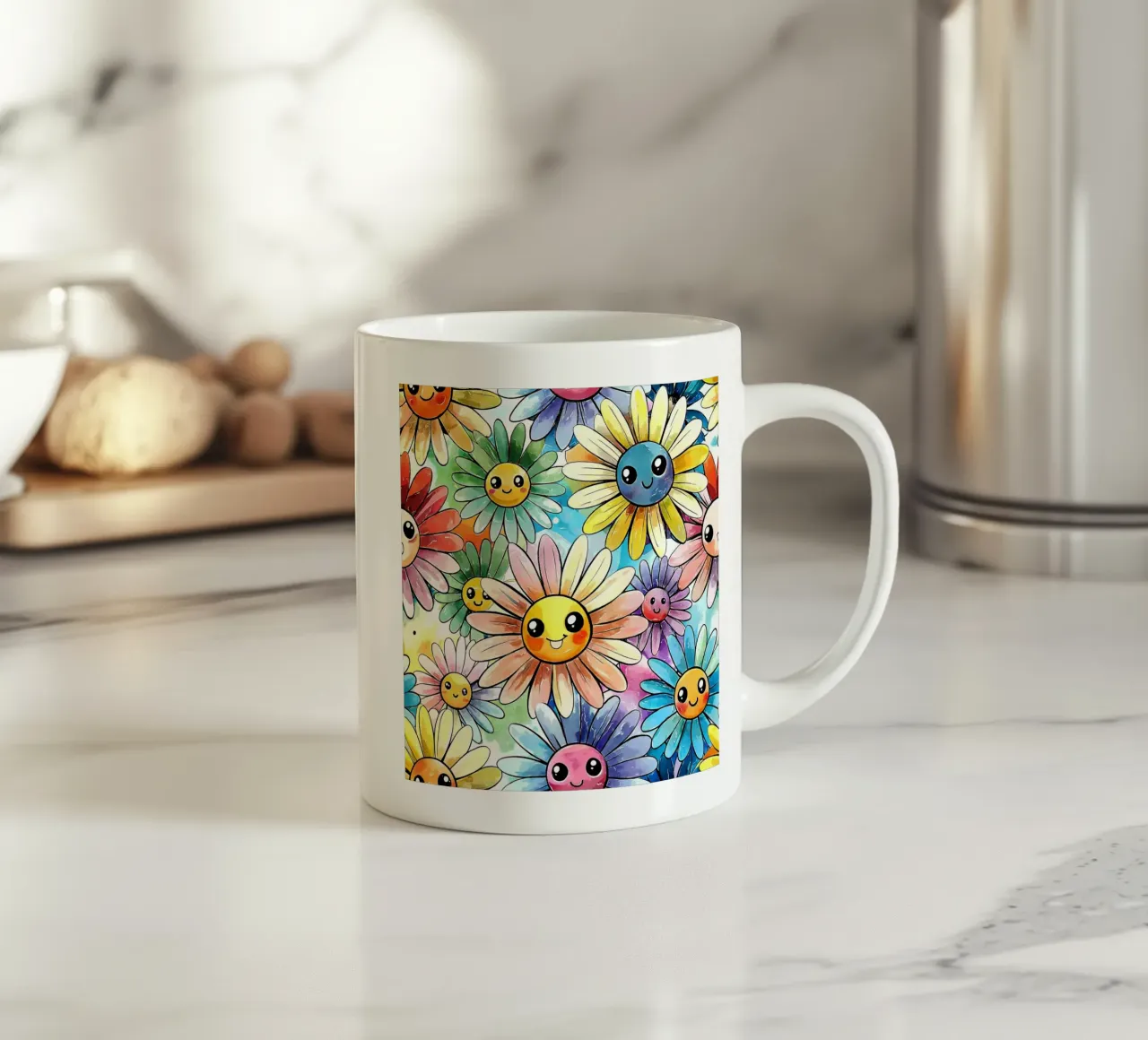 Margherite arcobaleno Kawaii tazza in ceramica da Happy Littles