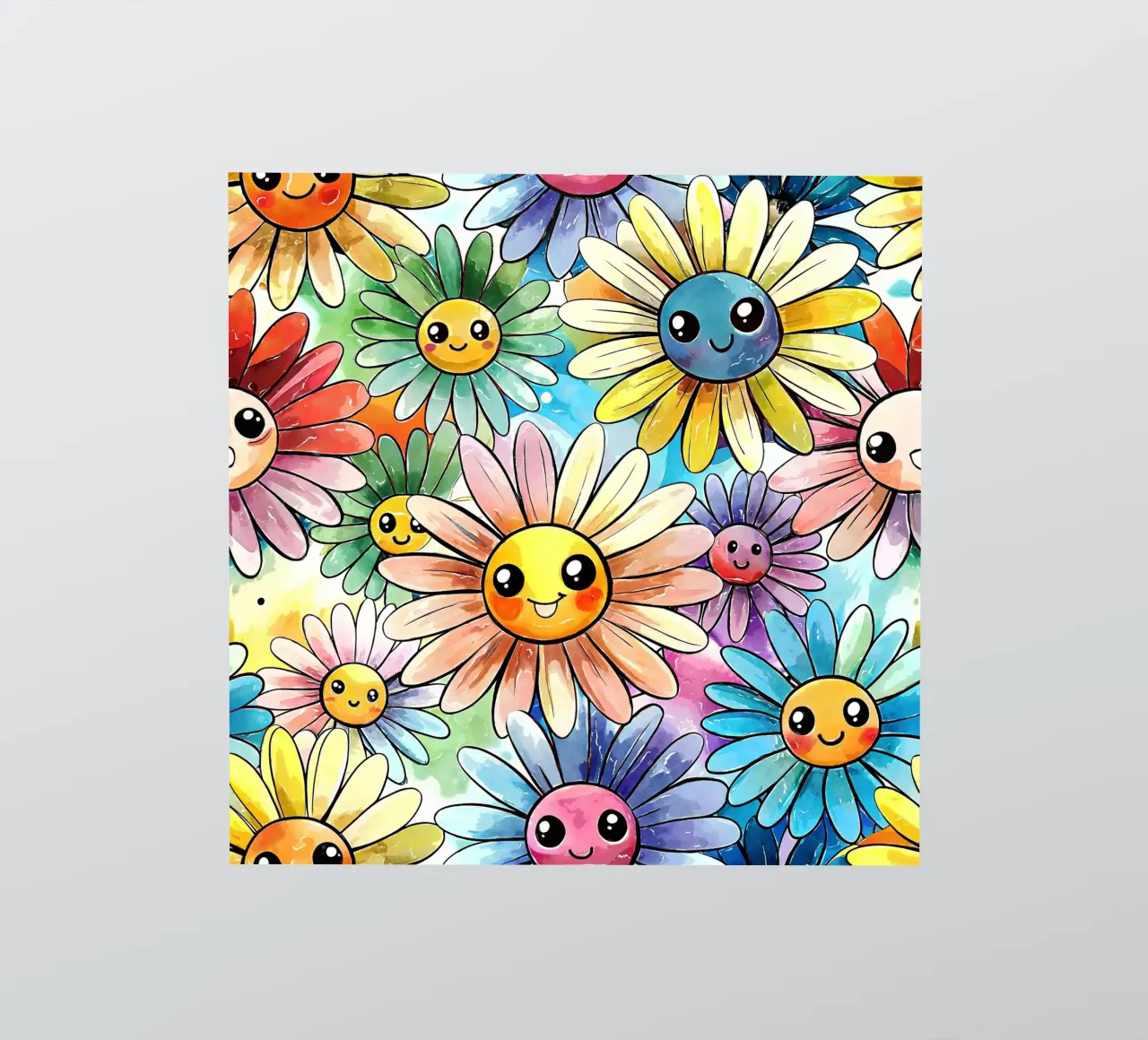 Margherite arcobaleno Kawaii adesivo da Happy Littles