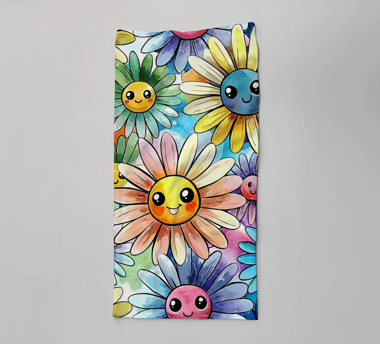 Margherite arcobaleno Kawaii asciugamano da bagno da Happy Littles