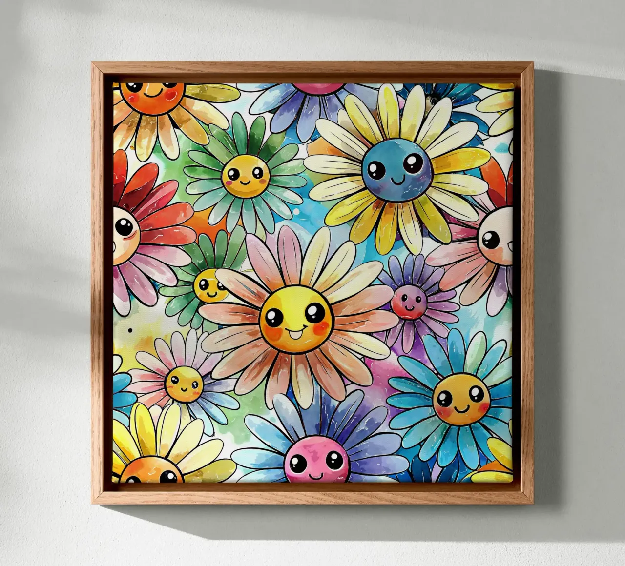 Margherite arcobaleno Kawaii tela con Cornice a cassetta da Happy Littles
