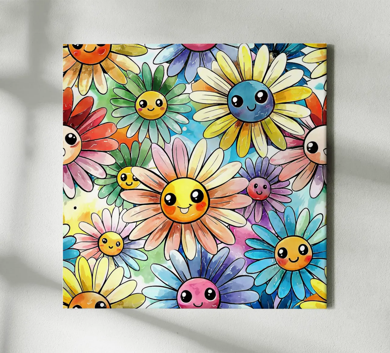 Margherite arcobaleno Kawaii tela con Cornice a cassetta da Happy Littles