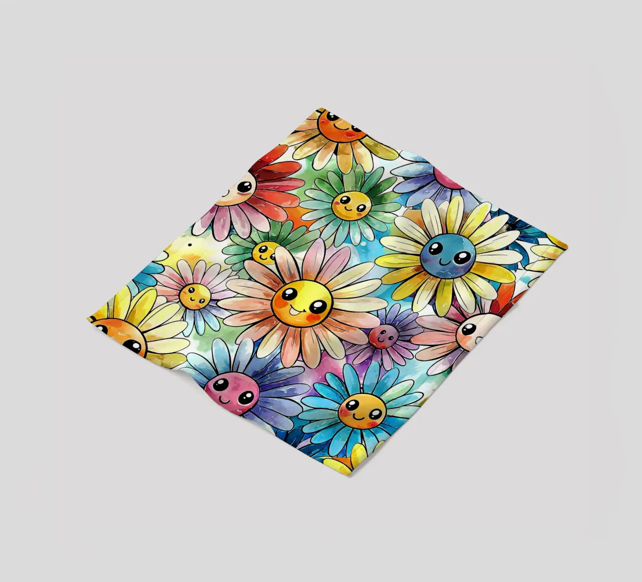 Margherite arcobaleno Kawaii coperta in pile da Happy Littles