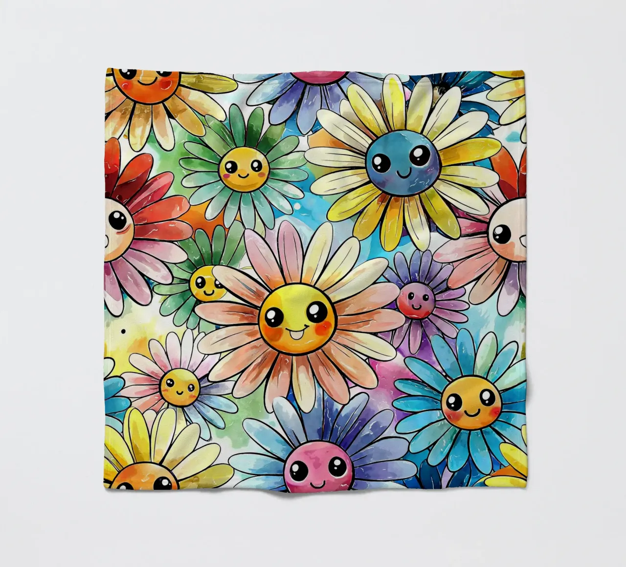Margherite arcobaleno Kawaii coperta in pile da Happy Littles