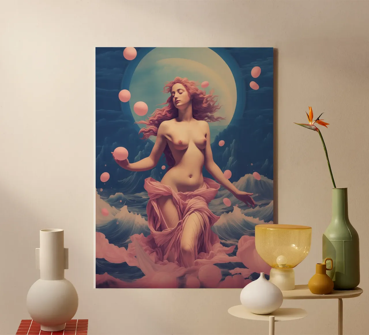 The Birth of Pop Art Venus | Freely adapted from Bottocelli canvas with Floater frame by Autofocus