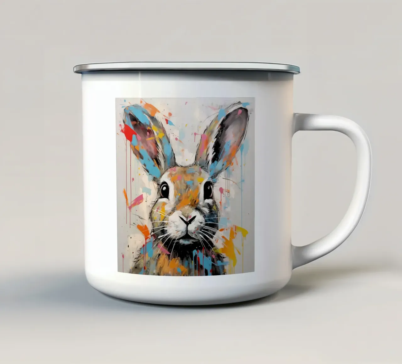 Estratto del coniglio tazza in smalto da Imagine
