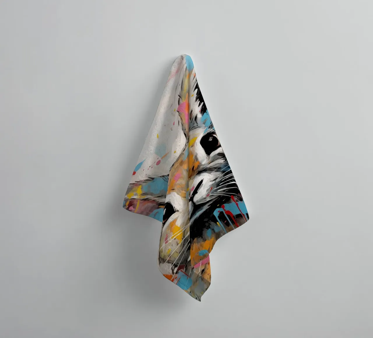 Rabbit abstract towel by Imagine