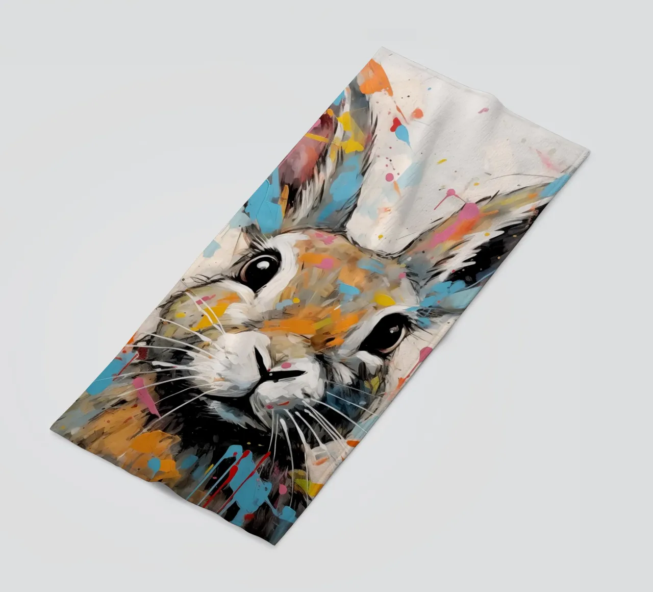Rabbit abstract beach towel by Imagine