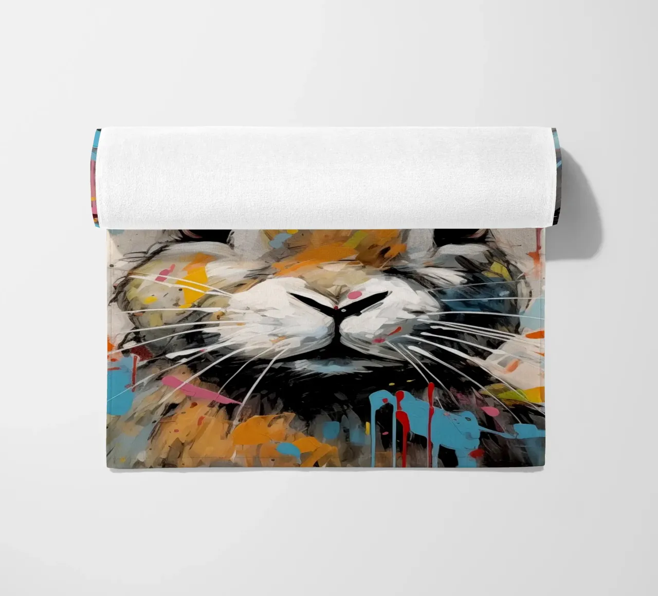 Rabbit abstract beach towel by Imagine