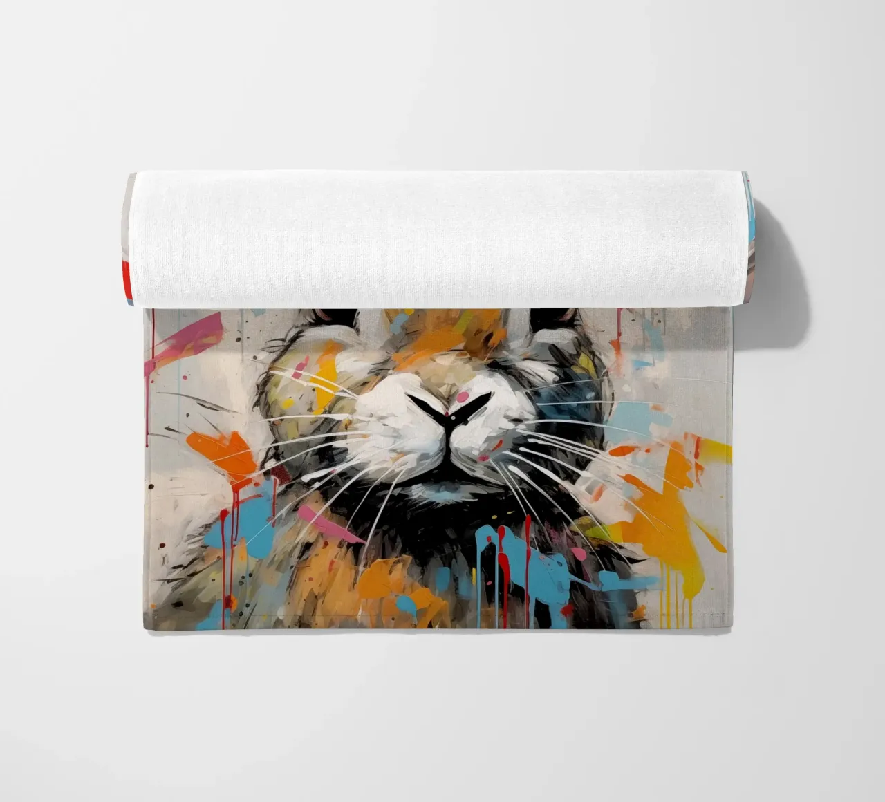 Rabbit abstract beach towel by Imagine