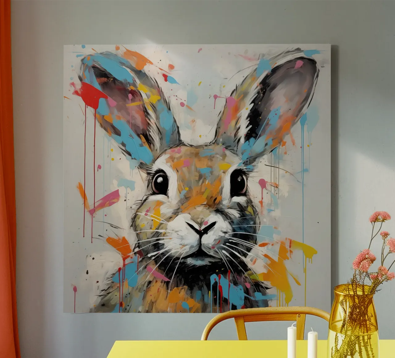 Rabbit abstract canvas by Imagine