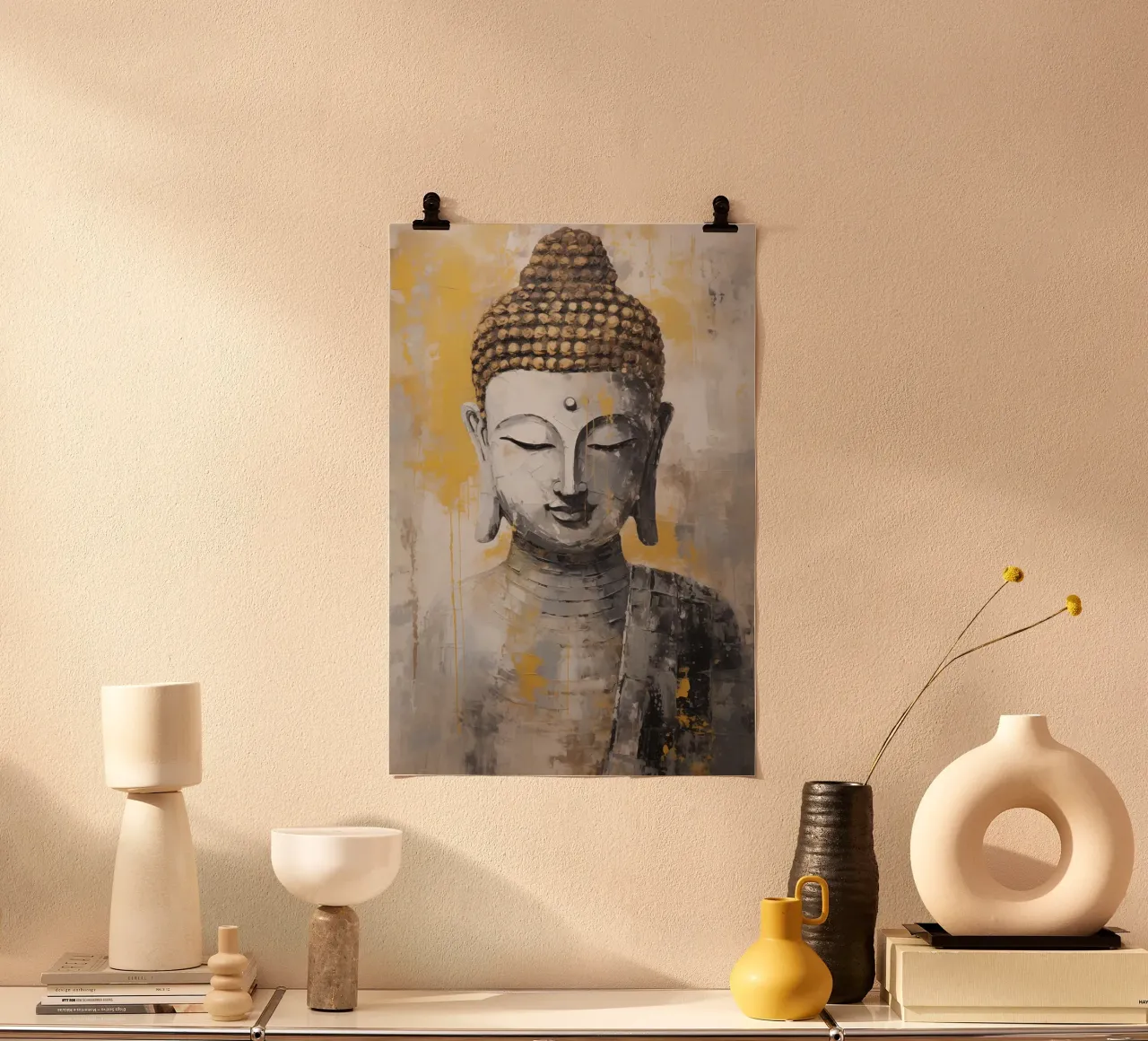 Buddha poster con telaio in legno da Imagine