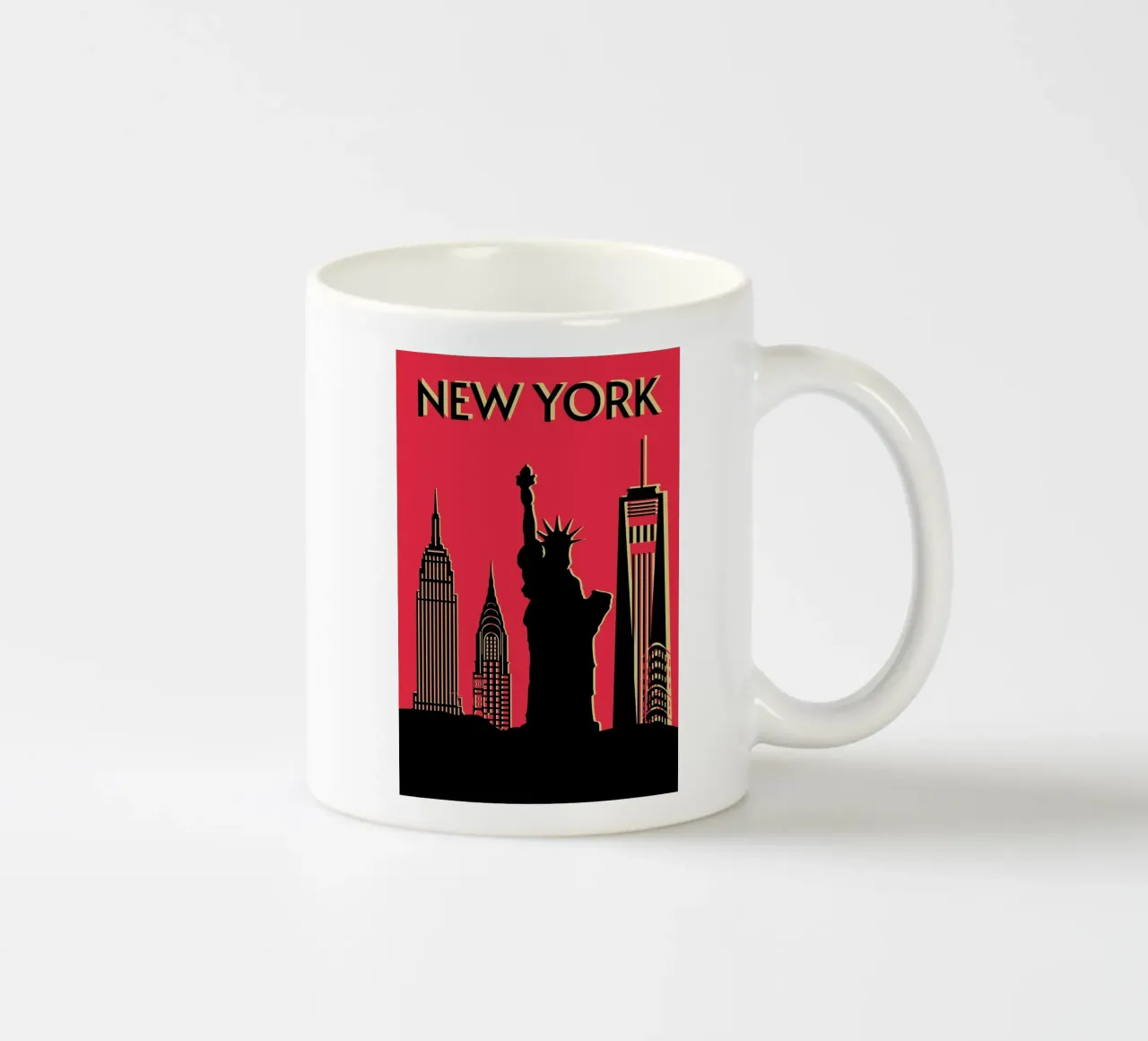 New York Art Deco Skyline | Iconic City Poster tazza in ceramica da Une Affaire de Filles