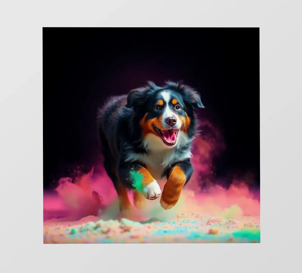 The colorful Bernese Mountain Dog #92 backlit film by Yumis.Beargang.and.Me