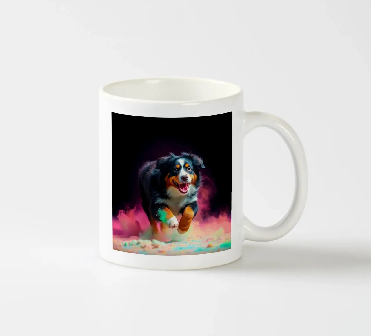 The colorful Bernese Mountain Dog #92 ceramic mug by Yumis.Beargang.and.Me