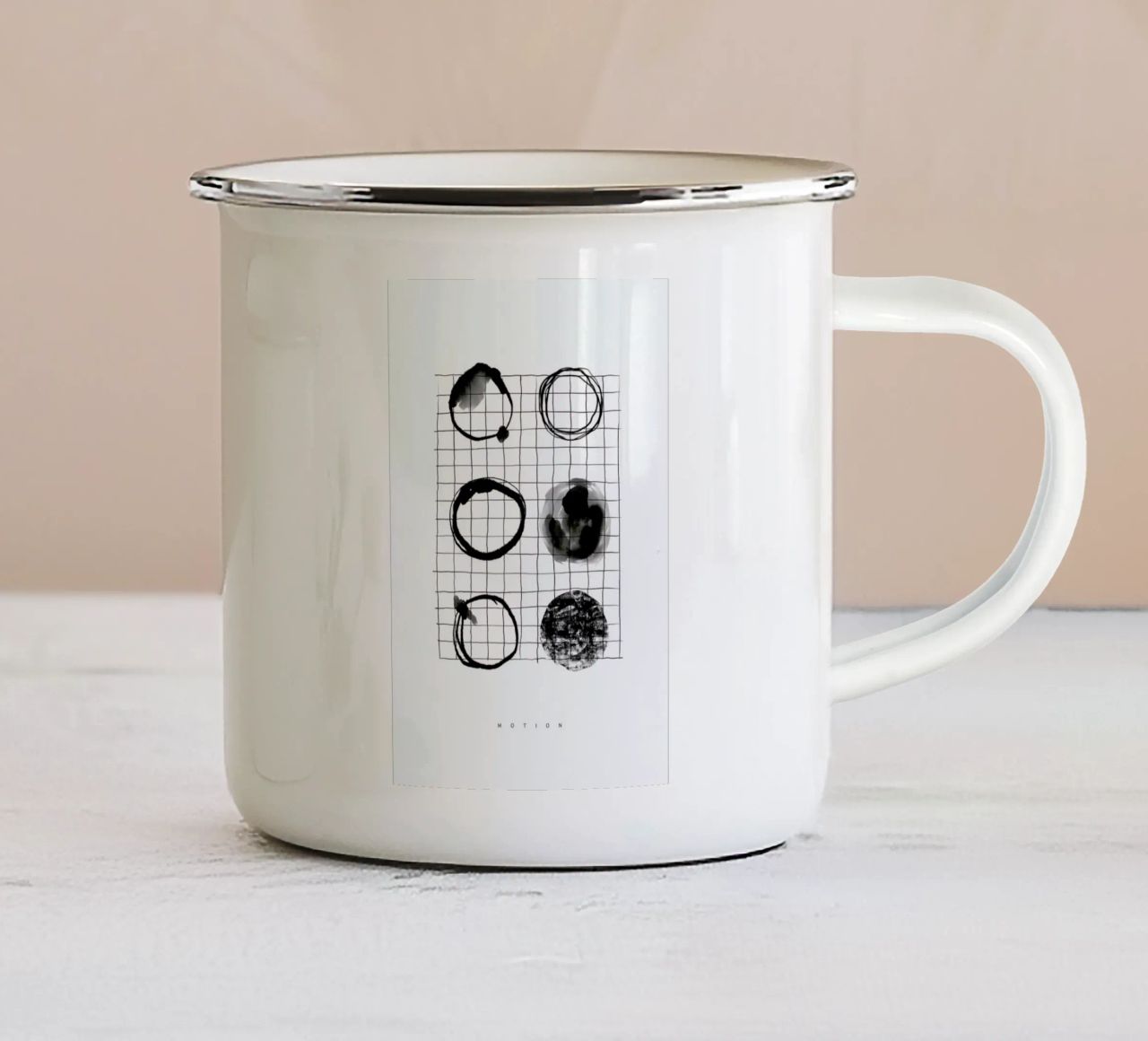 Motion tazza in smalto da Graphite