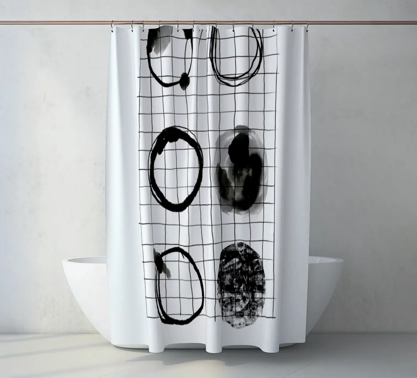 Motion douchegordijn van Graphite