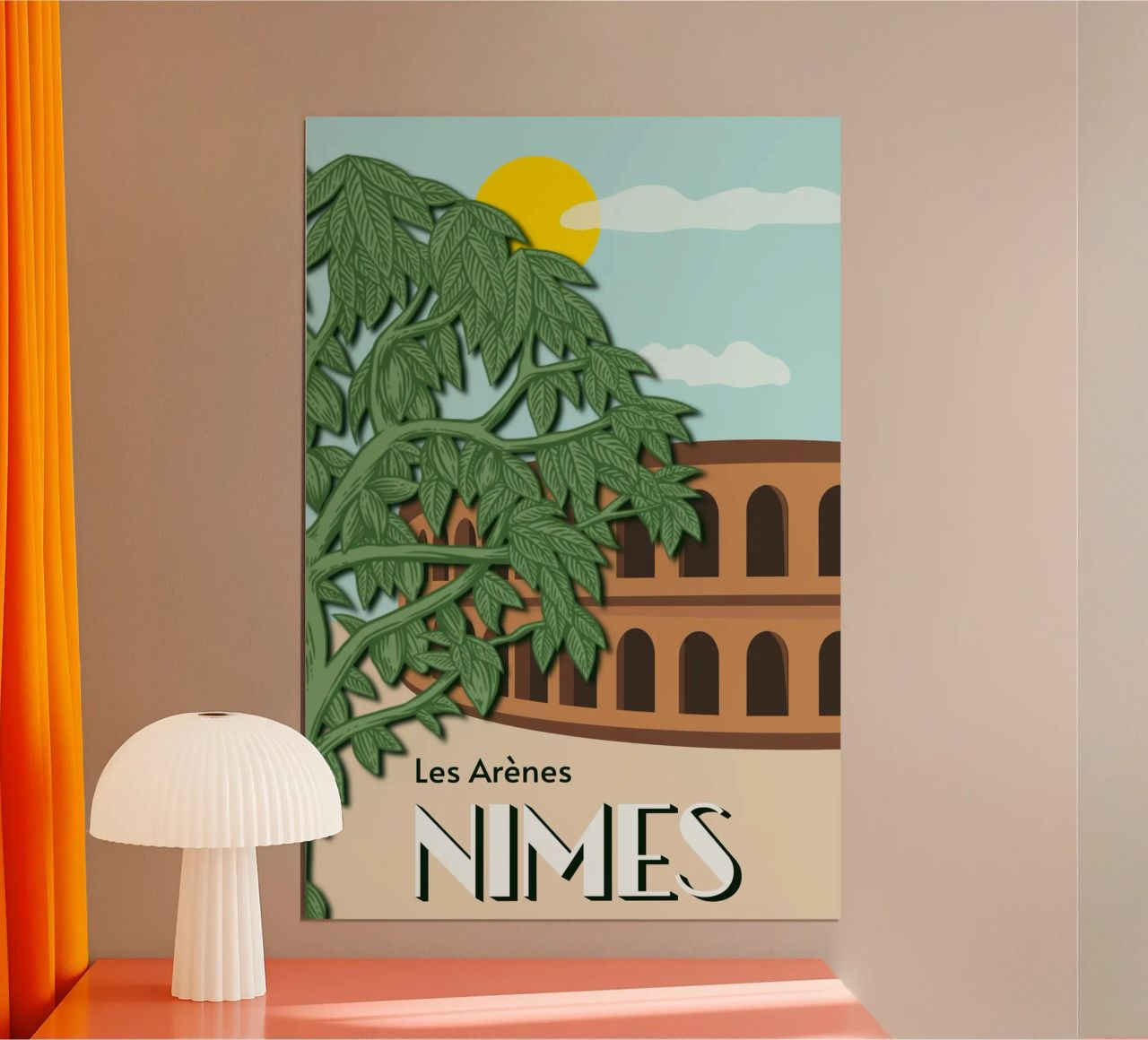 Nîmes Arena Vintage Poster | French Heritage Art poster de Une Affaire de Filles