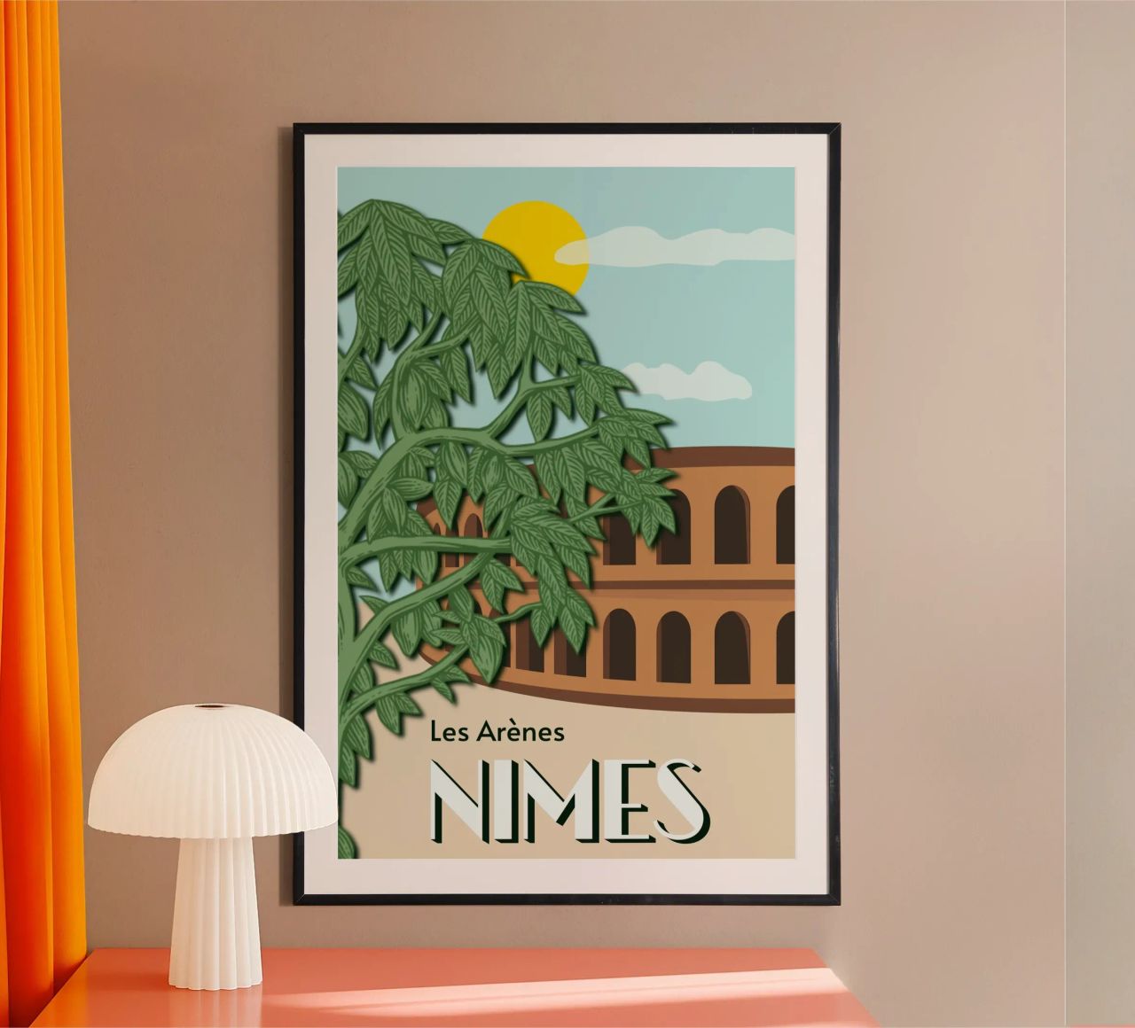 Nîmes Arena Vintage Poster | French Heritage Art poster de Une Affaire de Filles
