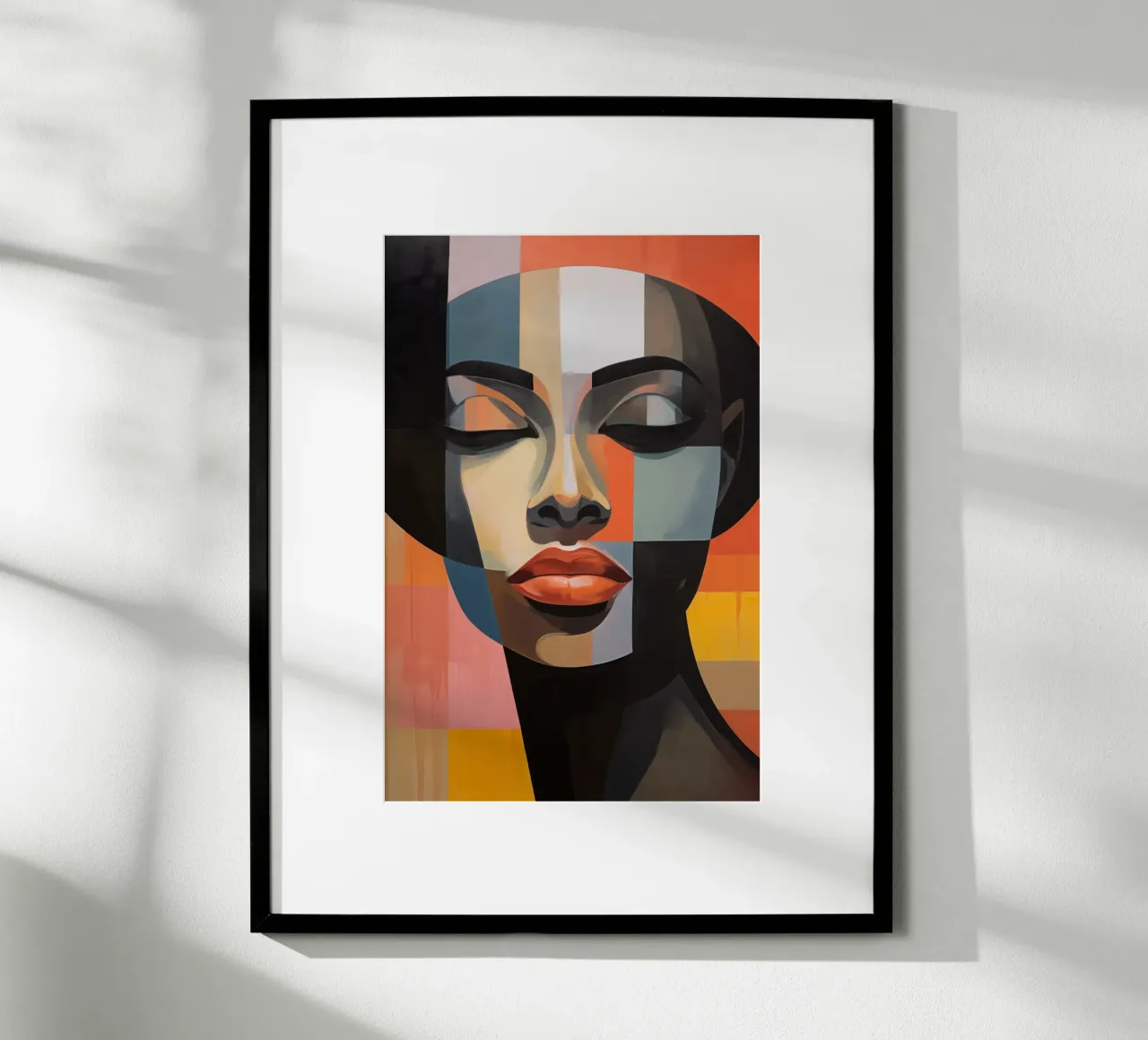 Volto africano poster con telaio in alluminio da Imagine