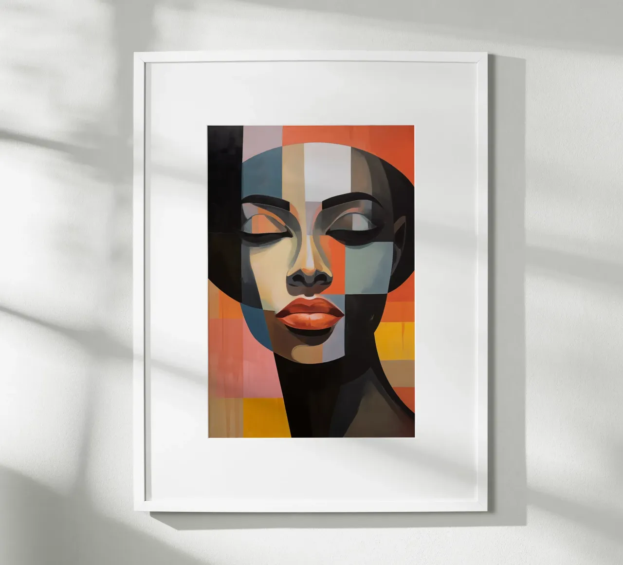 Volto africano poster con telaio in alluminio da Imagine