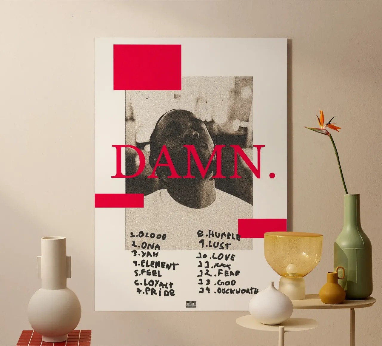 Damnn/Kendrick Lamar plexiglass da Attaboy Dsgn