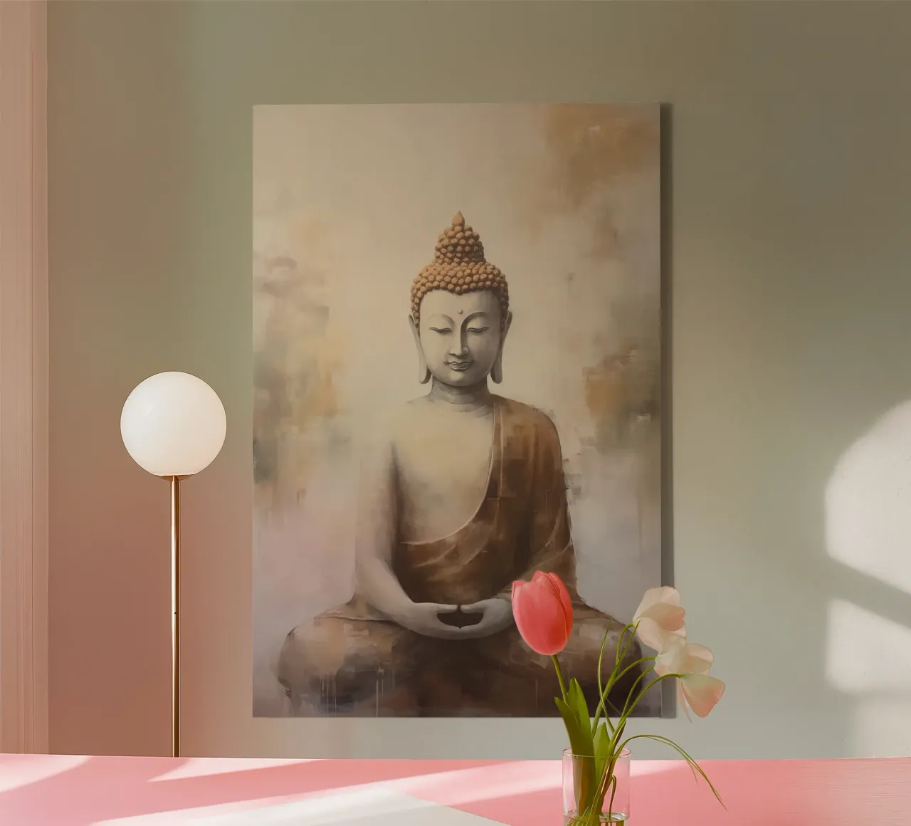 Buddha tela con Cornice a cassetta da Imagine