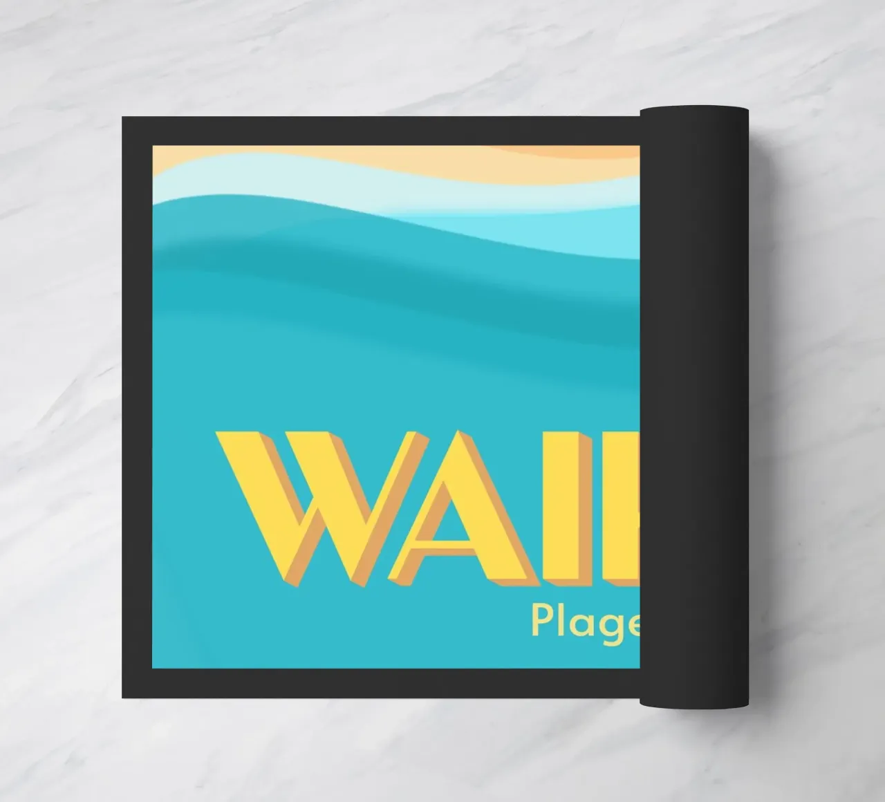 Waikiki Beach Summer Vibes Poster | Retro Coastal Art zerbino da Une Affaire de Filles