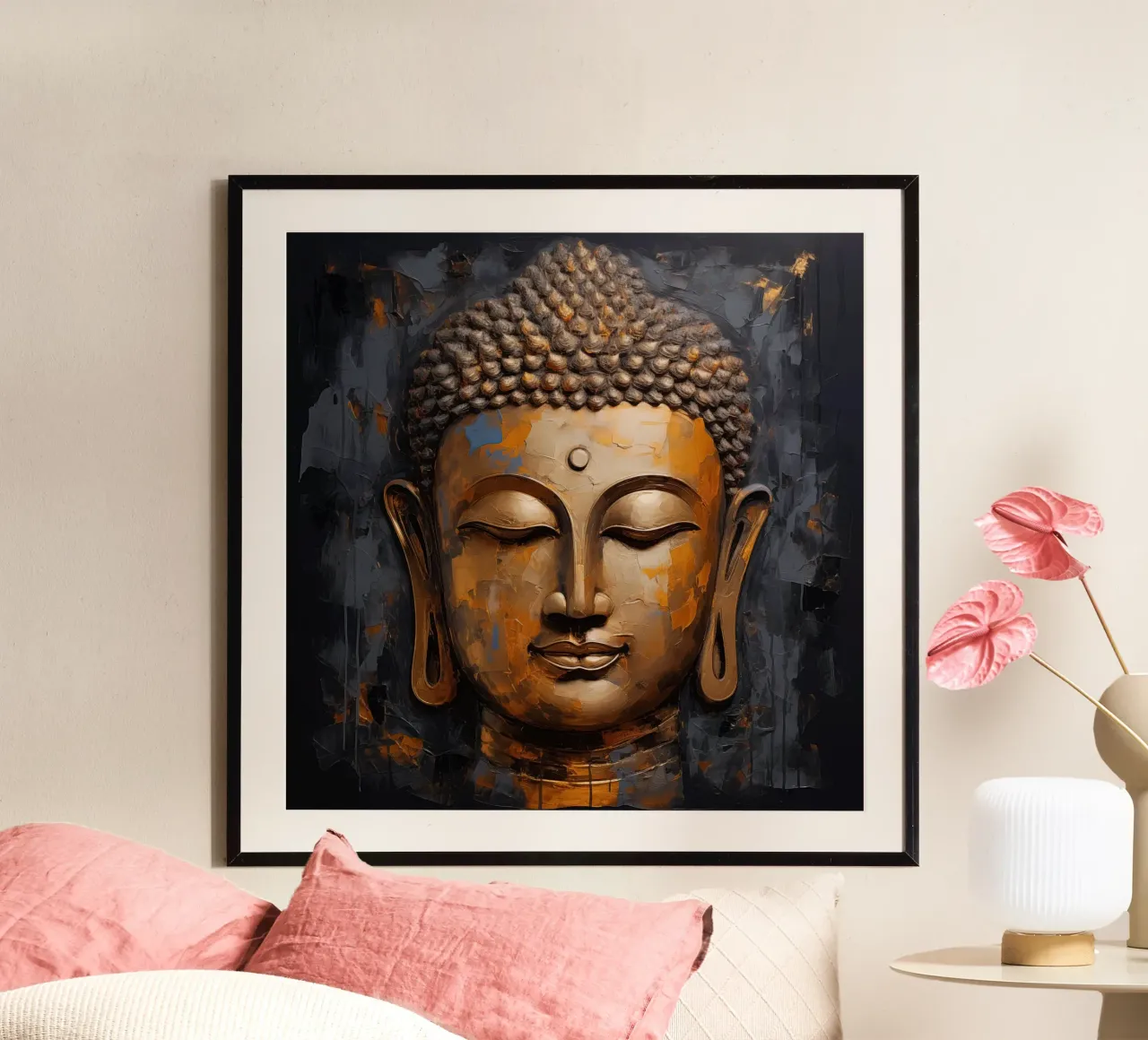 Buddha poster con telaio in alluminio da Imagine