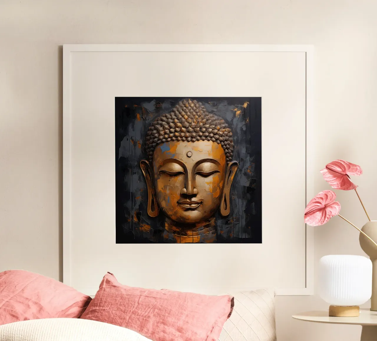 Buddha poster con telaio in alluminio da Imagine